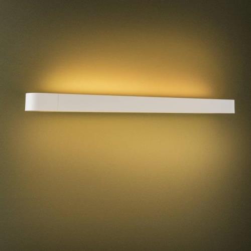 Zachte wandlamp, breedte 90 cm, wit, aluminium, G13