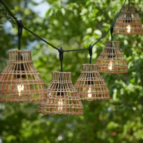 PR Home Sarah buiten-lichtketting 5-lamps rotan