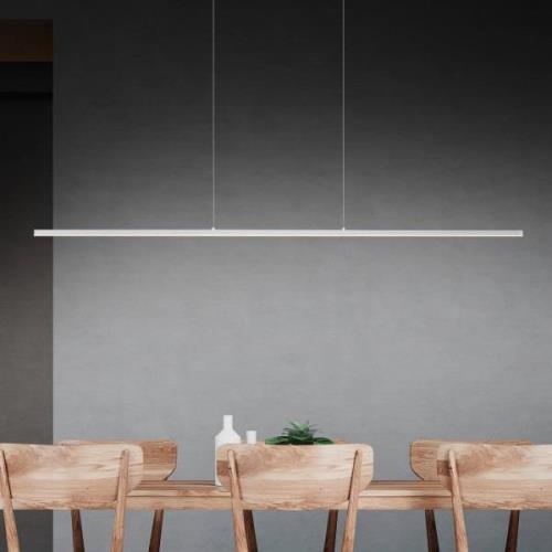 Quitani LED hanglamp Margita, lengte 118 cm, zilver