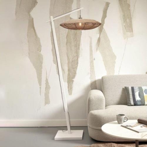 GOOD & MOJO Tanami vloerlamp 55x14cm wit/naturel