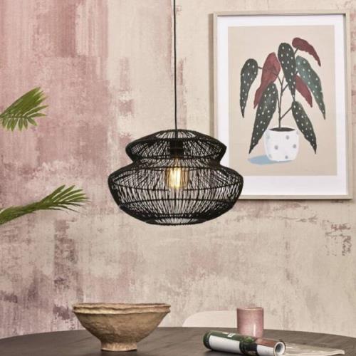 GOOD & MOJO Zanzibar hanglamp 40x30cm, zwart