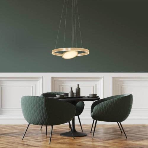 LED hanglamp Ringlux 3-lamps Ø 60 cm goud