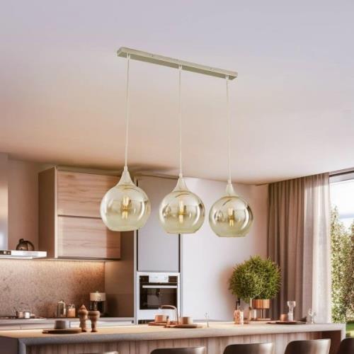 Hanglamp Monte, 3-lamps, balken, zilver