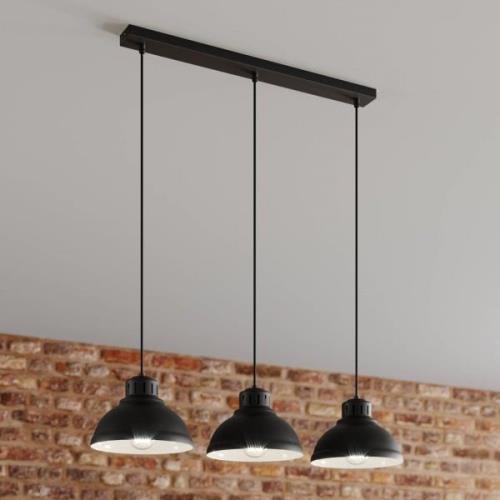 Hanglamp Sven, 3-lamps, zwart