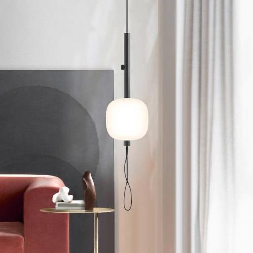 LED hanglamp Motus van glas, zwart