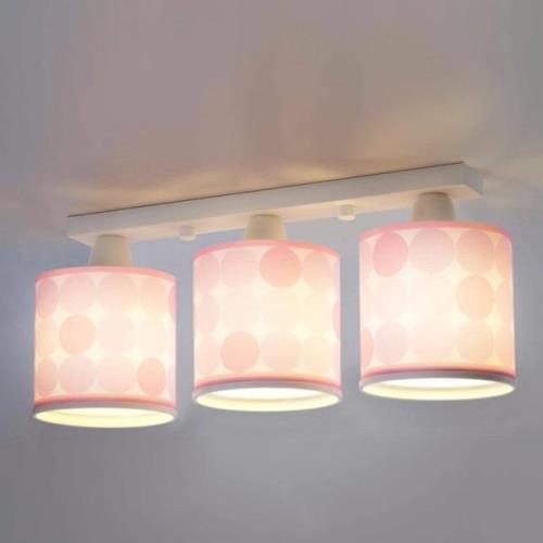 Plafondlamp met stippen Kleuren, roze