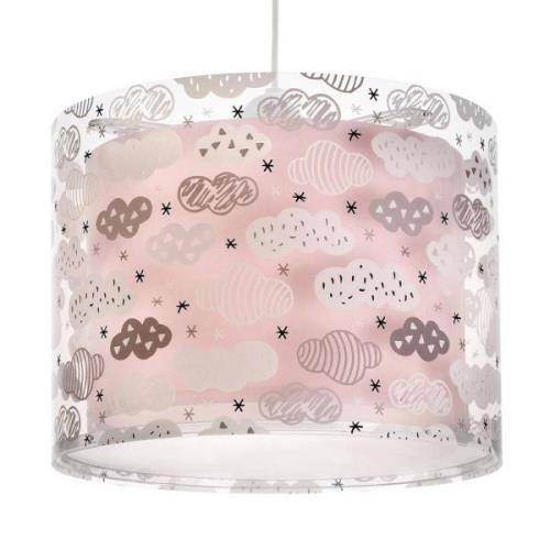 Hanglamp wolken voor kinderkamer, roze