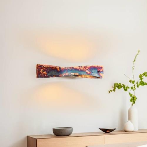 Quitani Baloria LED wandlamp, bont/geoxideerd