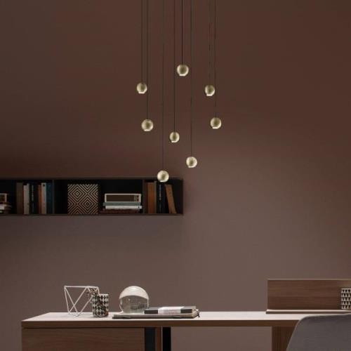 LED hanglamp Magnetic rond 8-lamps zwart/goud