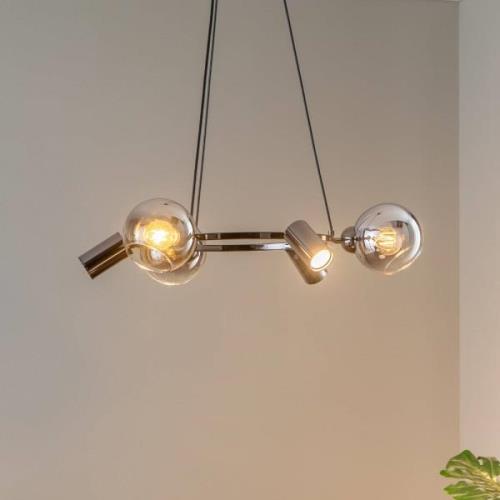 Hanglamp Zerde 3+3 Ø 67 cm zwart-chroom 6-lamps