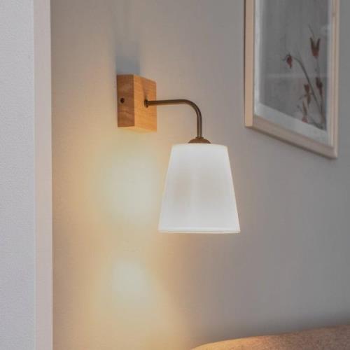 Envostar Risco wandlamp 1-lamp stoffen kap wit