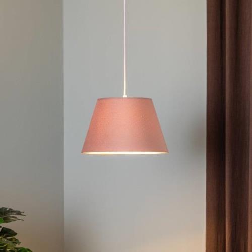 Hanglamp Rosabelle, kegelvormig, roze, 1-lamp