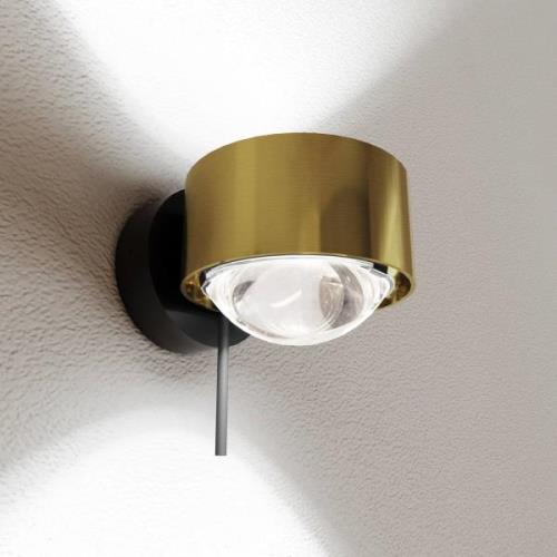 Puk! 80 Wall LED spot lenzen helder messing/zwart