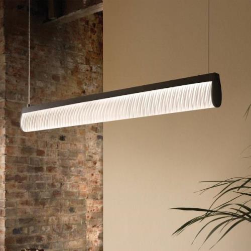 Slamp LED-hanglamp Modula, geplooid, zwart