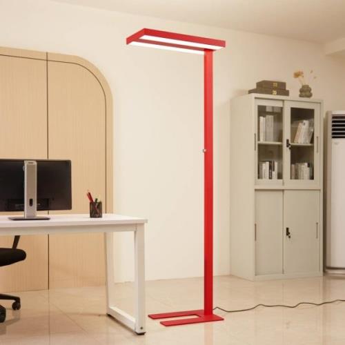 Arcchio LED vloerlamp Logan Basic, rood, 6.000 lm, dimbaar