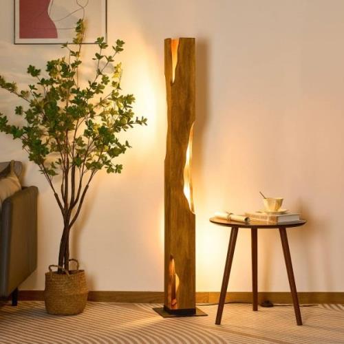 Venus vloerlamp, bruin, hoogte 141 cm, hout, 4-lamps