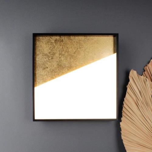 Vista LED wandlamp, goud/zwart, 30 x 30 cm