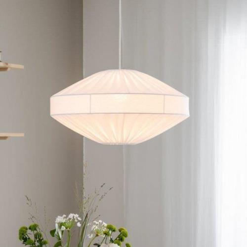 PR Home Edith hanglamp, Ø 50 cm, katoen, wit