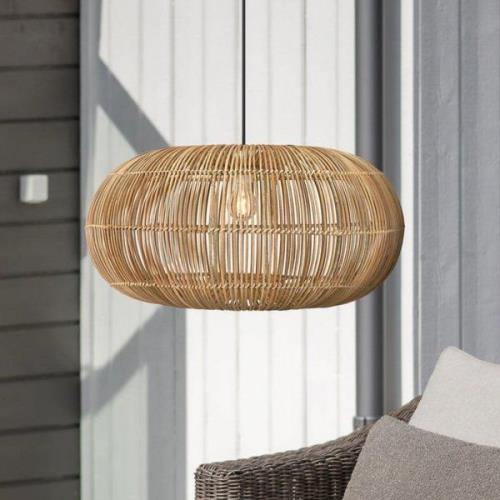 PR Home Zuri buiten hanglamp, Ø 51 cm, rotan, stekker