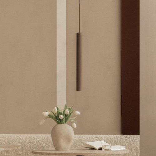 Audo hanglamp Tubulaire, 48 cm, bronskleurig, aluminium