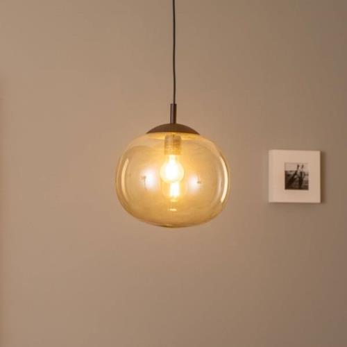 Vibe hanglamp, bruin-transparant glas, Ø 30 cm