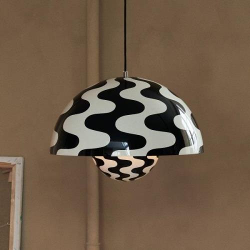 &Tradition hanglamp Flowerpot VP2, Ø 50 cm, zwart/wit