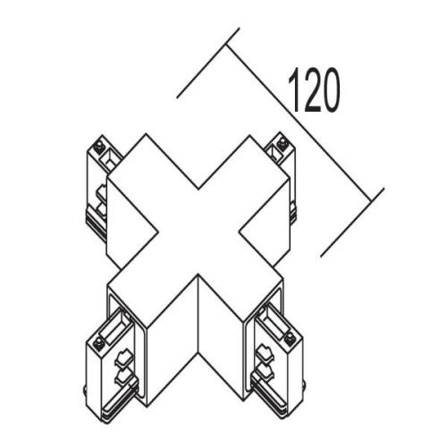 Ivela X-verbinder 3-fasensysteem LKM, wit