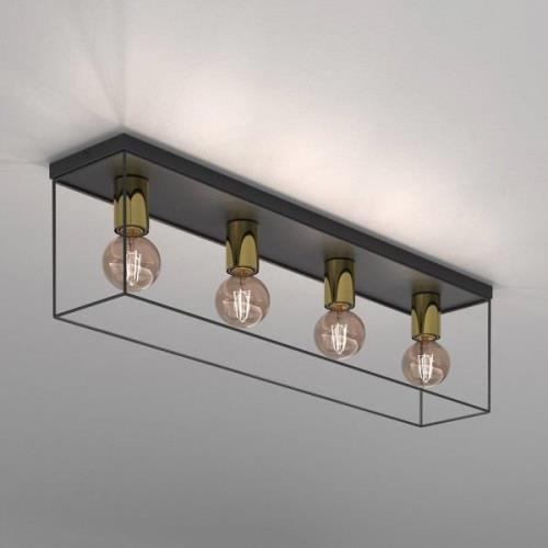 Plafondlamp Anna met metalen frames 4-l. rechthoek