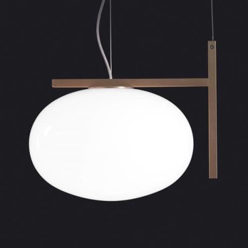 Oluce Alba 466 hanglamp met metalen decor, brons