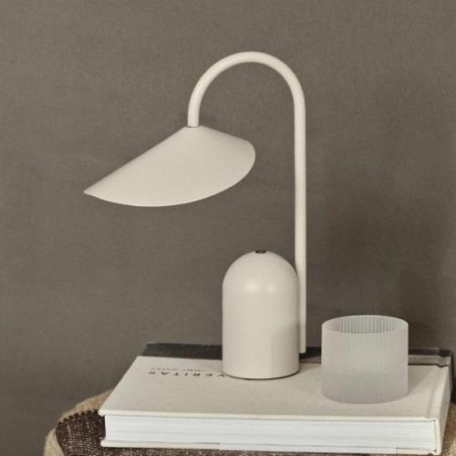 ferm LIVING LED tafellamp Arum, beige, dimbaar, IP44