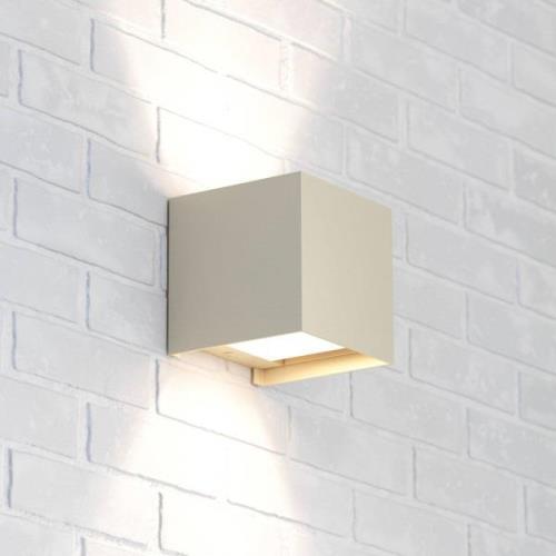 Zuza 2 wandlamp, crème, metaal, vier vleugels, 10 cm, G9