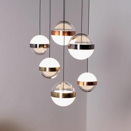 Ideal Lux hanglamp Galaxy, 6-lamps, acryl, metaal