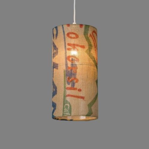 Hanglamp N°91 Perlbohne van jute met koffiezak