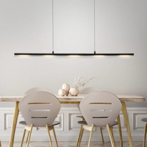 JUST LIGHT. Hanglamp Nele, zwart, ijzer, glas