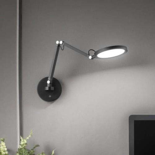 Regina LED wandlamp, zwart, CCT, dimbaar, instelbaar