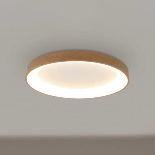 Plafondlamp Niseko II CCT afstandsbediening Ø50cm houtkleurig