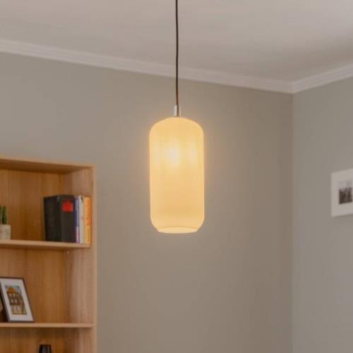 Hanglamp Kaja met glazen kap lang, opaal