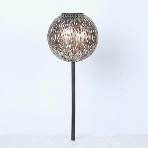 LED solar-sfeerlamp 33626 aardspies zilvergrijs