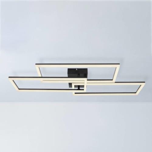 LED plafondlamp Tiny 3-lamps rechthoeken zwart CCT