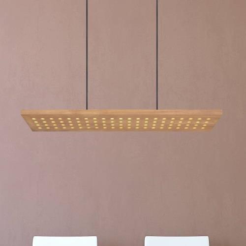 LED hanglamp Dolores, mat zwart/lichtbruin