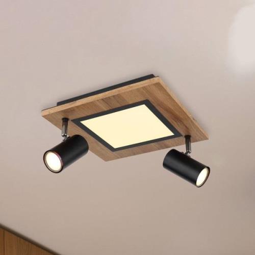 Ulla plafondlamp met LED's, 2-lamps, 30x30cm