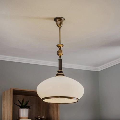 Hanglamp Petro met glazen kap, 1-lamp