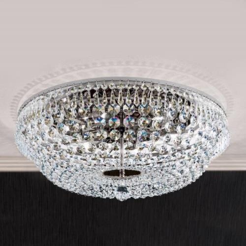 Plafondlamp SHERATA met chroomrand, 55 cm