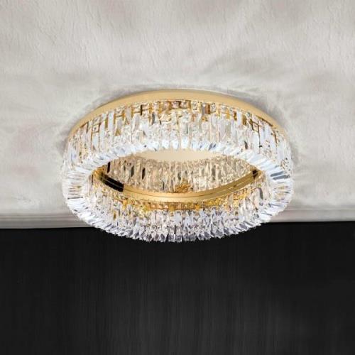 Kristal plafondlamp Ring - 59 cm