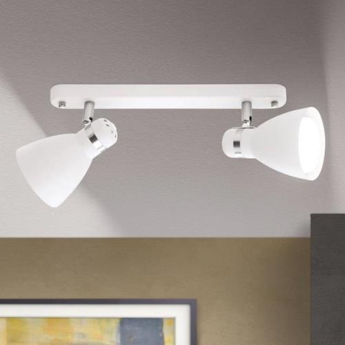 Plafondspot School, 2-lamps, wit