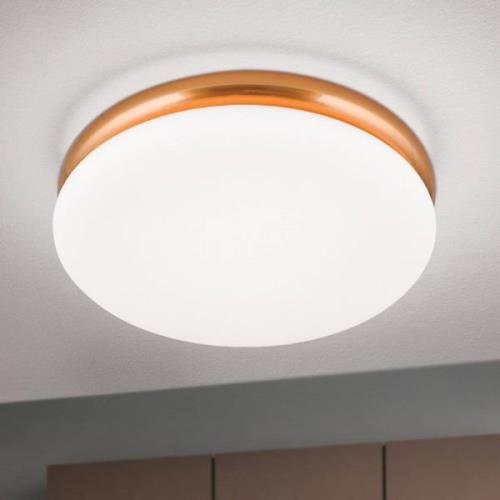 LED plafondlamp James met metalen behuizing, koper