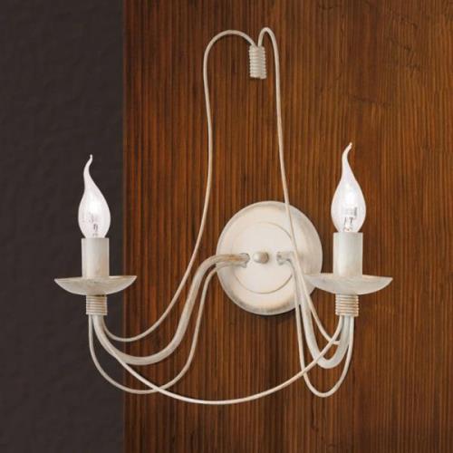 Wandlamp Vela, 2-lamps, ivoor-goud