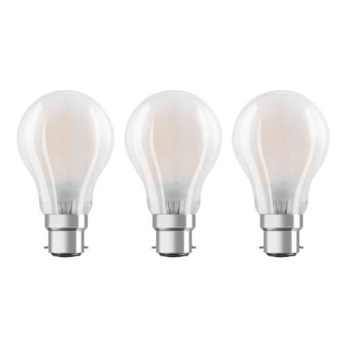 OSRAM LED lamp B22d Classic 827 6,5W 3/pak mat