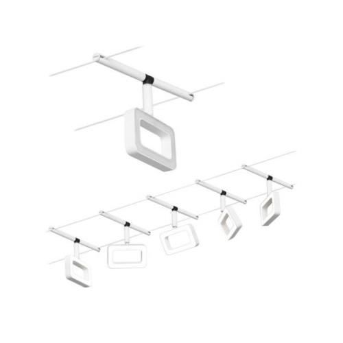 Paulmann Frame LED kabelsysteem 5-lamps mat wit