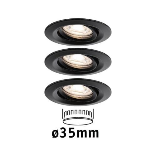 Paulmann Nova Mini plus LED easydim per 3 zwart